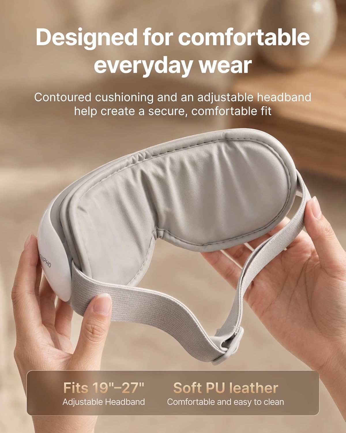 Eye massager in use