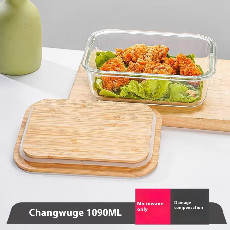Bamboo Lid Glass Lunch Box
